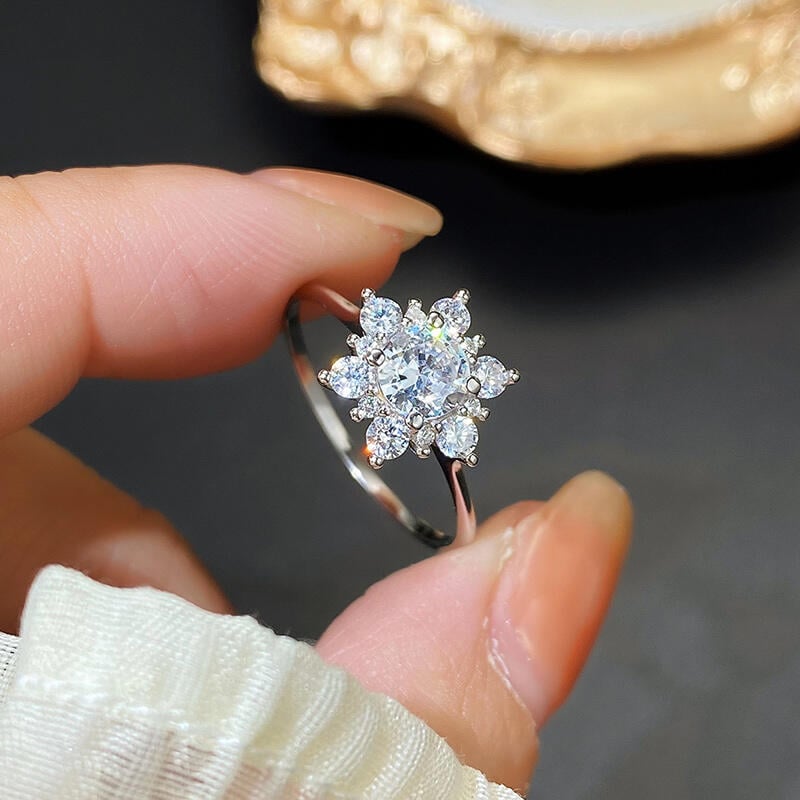 Cluster Engagement Ring