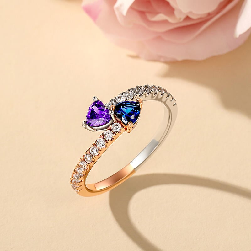 Two Tone Heart Promise Ring