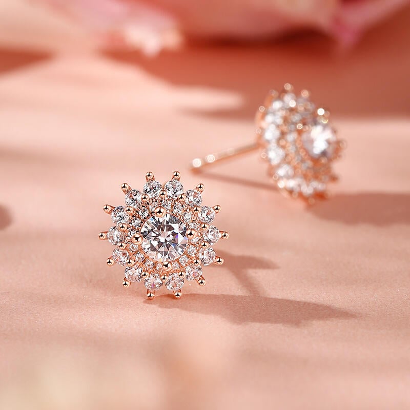 Rose Gold Stud Earrings