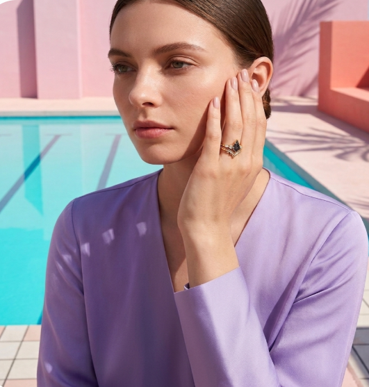 Kite Cut Engagement Ring