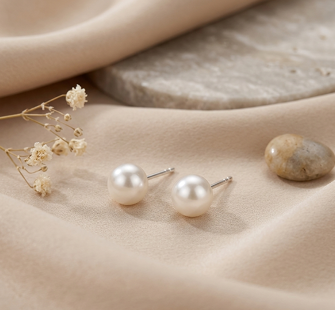 Pearl Stud Earrings