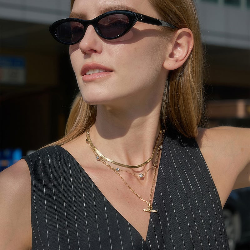 Gold Paperclip Necklace