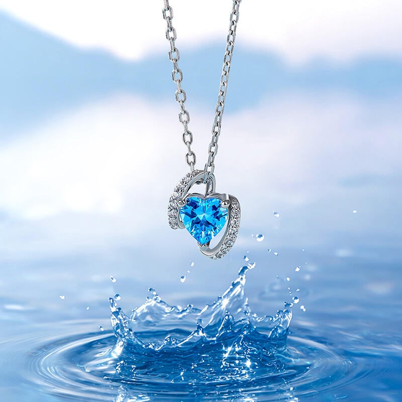 Infinity Heart Birthstone Necklace