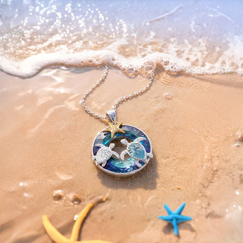 Turtle and Starfish Necklace