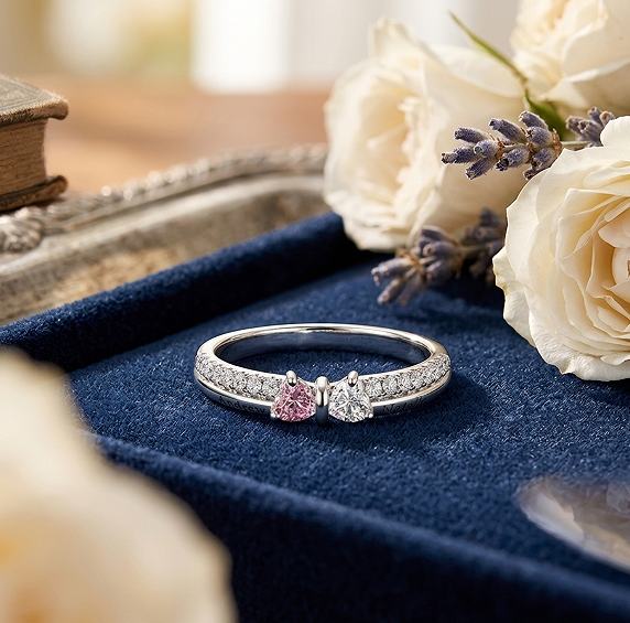 Custom Bow Ring with Birthstone and Engraving