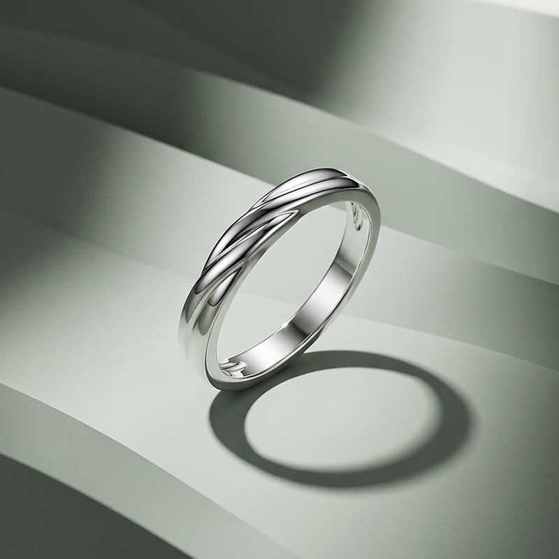 14K White Gold Promise Ring