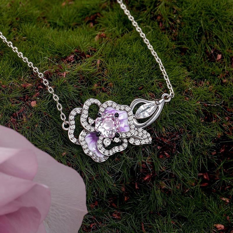 Pansy Love Flower Necklace