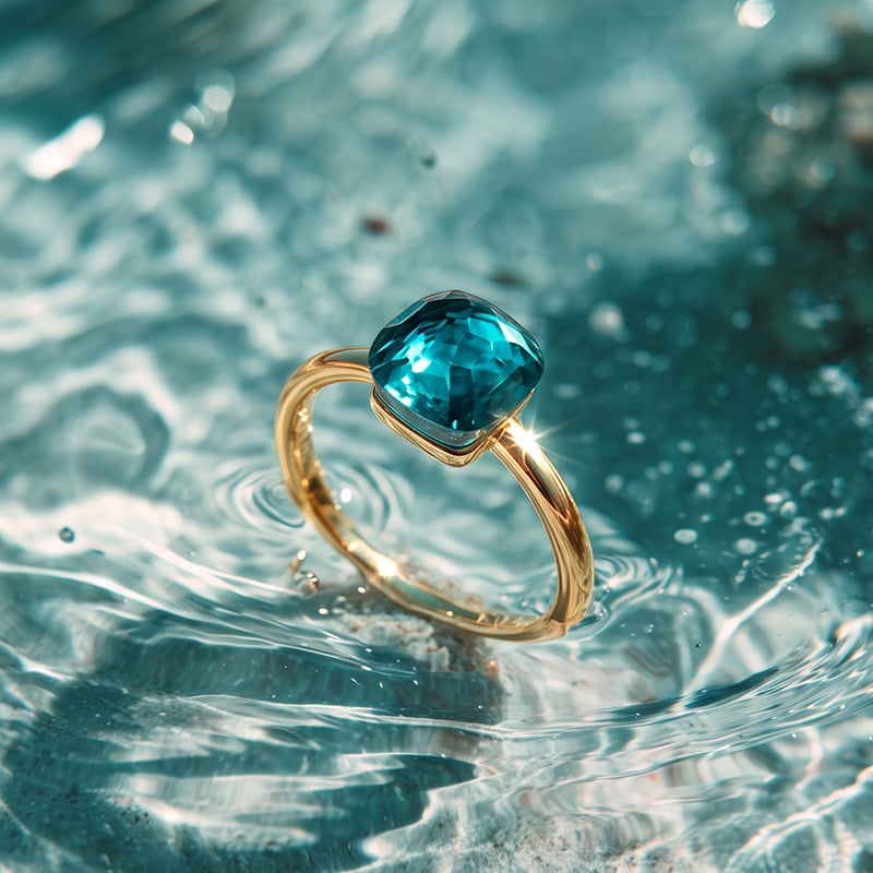 Solitaire London Blue Topaz Ring