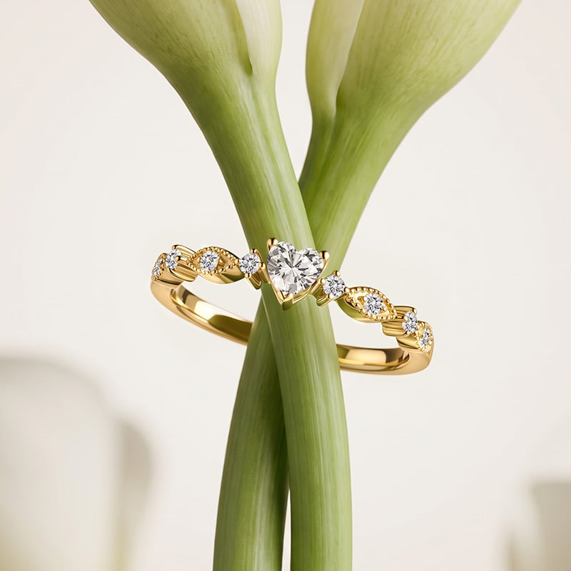Gold Heart Promise Ring