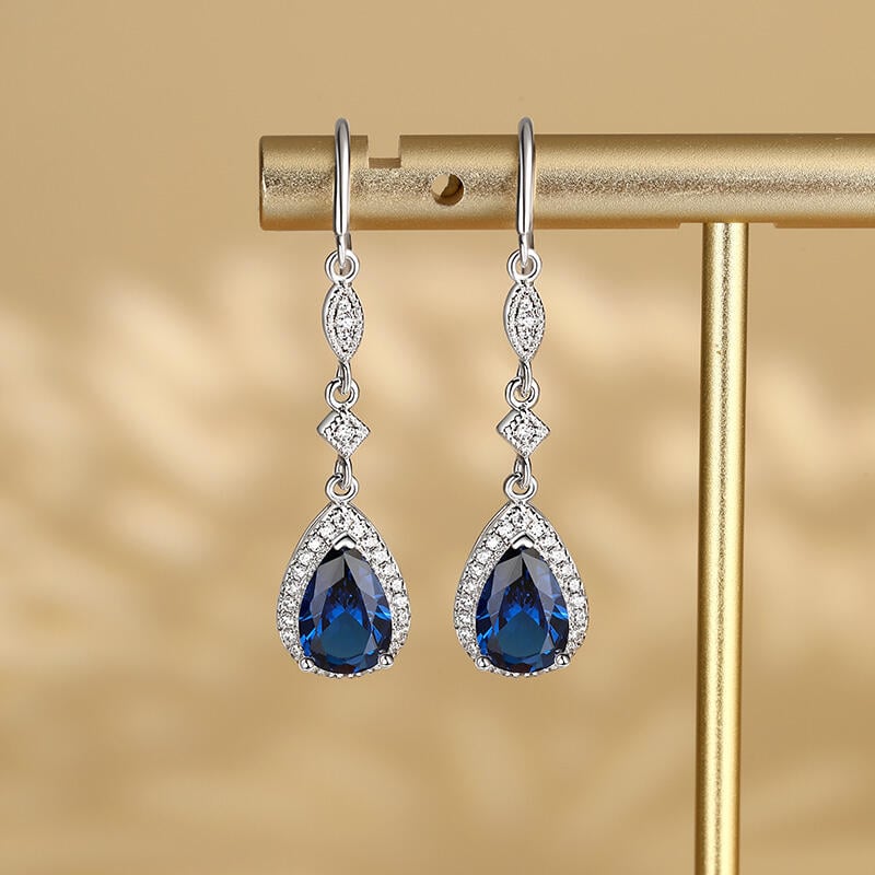 Sapphire Blue Drop Earrings