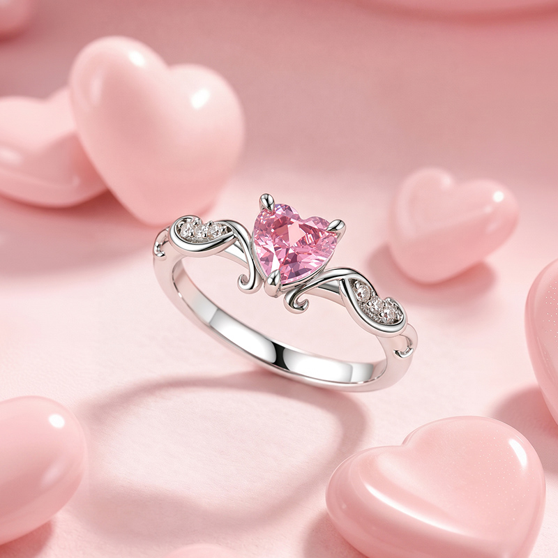 Pink Heart Promise Ring