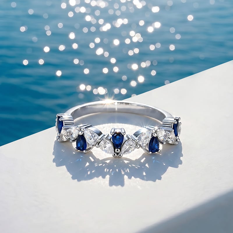 Sapphire Blue Stackable Ring