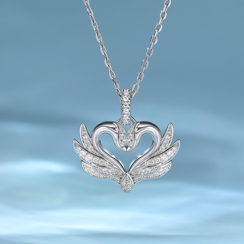 Swan Necklace Silver