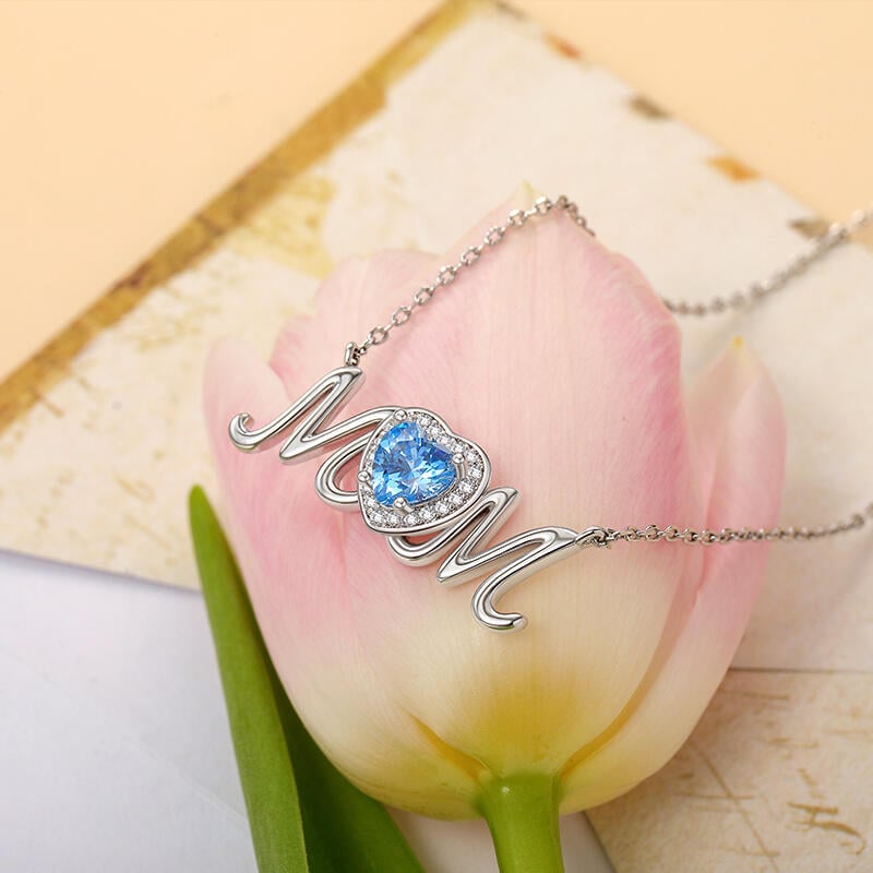 Mom Necklace with Birthstone