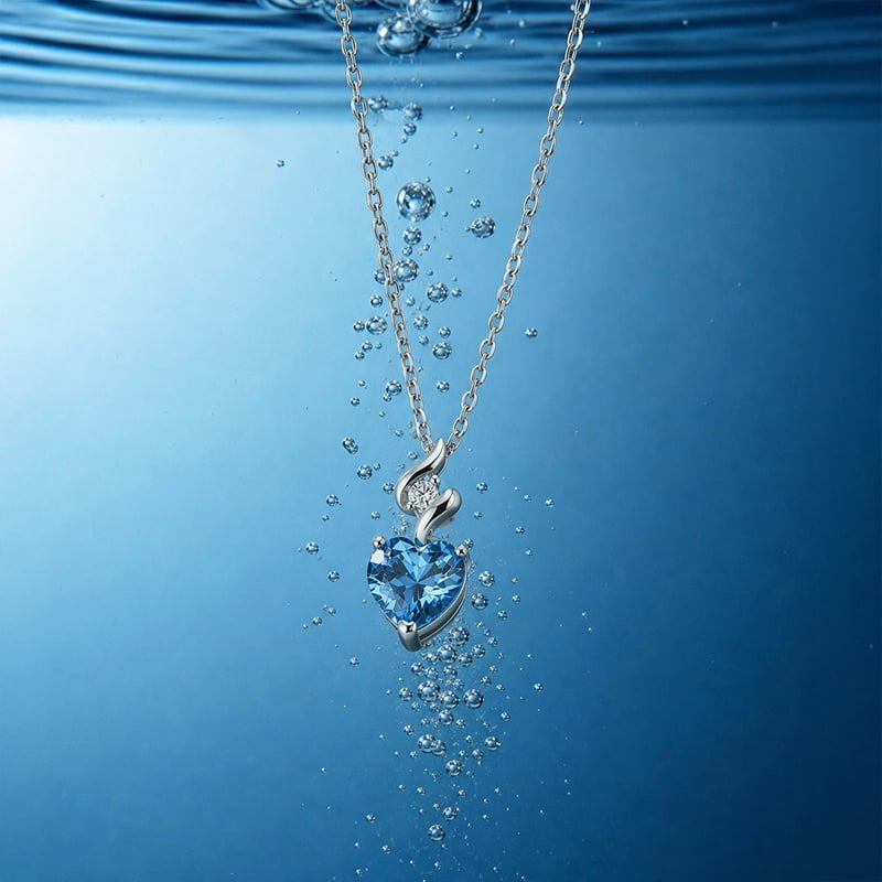 Twist Heart Birthstone Necklace