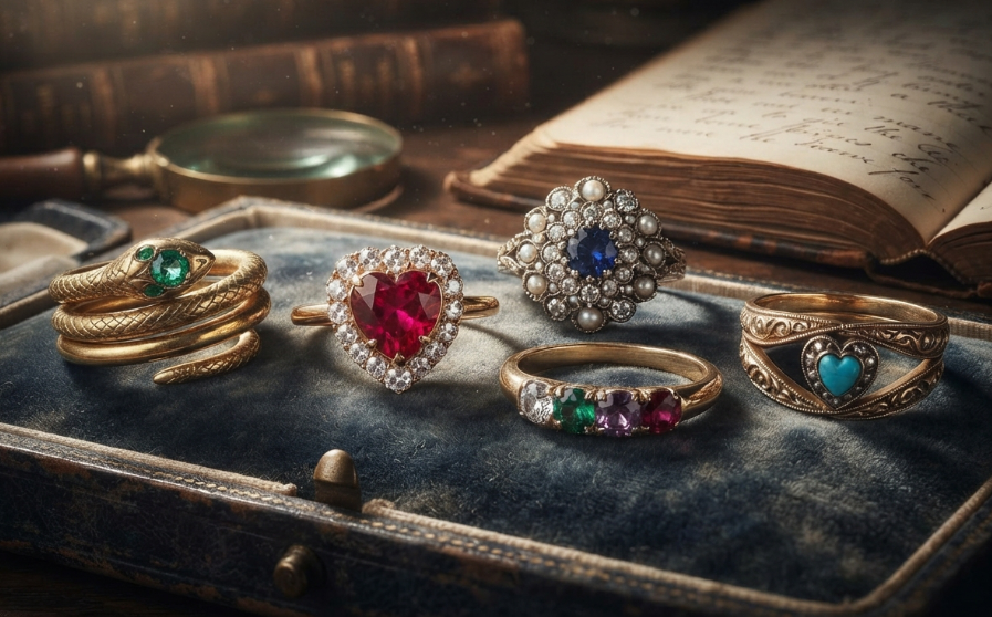 Victorian-style Engagement Rings