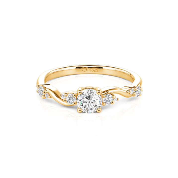 Gold Moissanite Ring