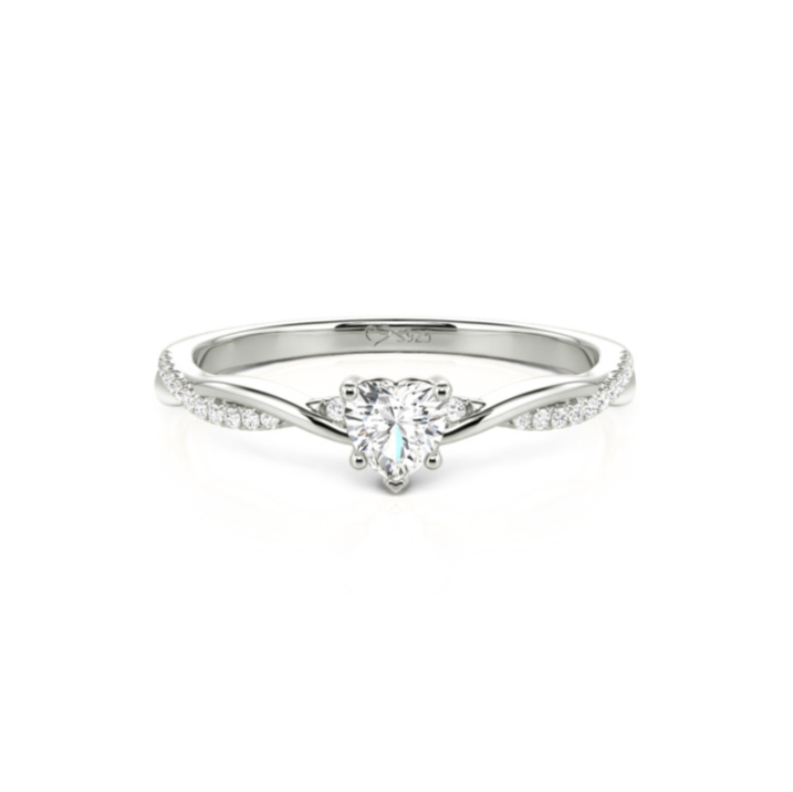 Heart Moissanite Promise Ring